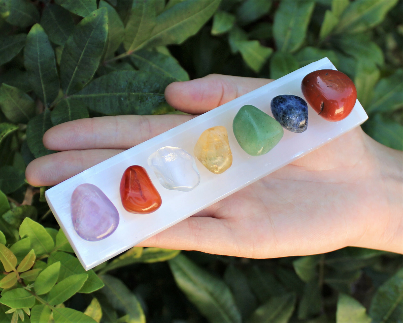 6″ Selenite Ruler, Polished Selenite Cleaning & Charging Station, Crystal Plate