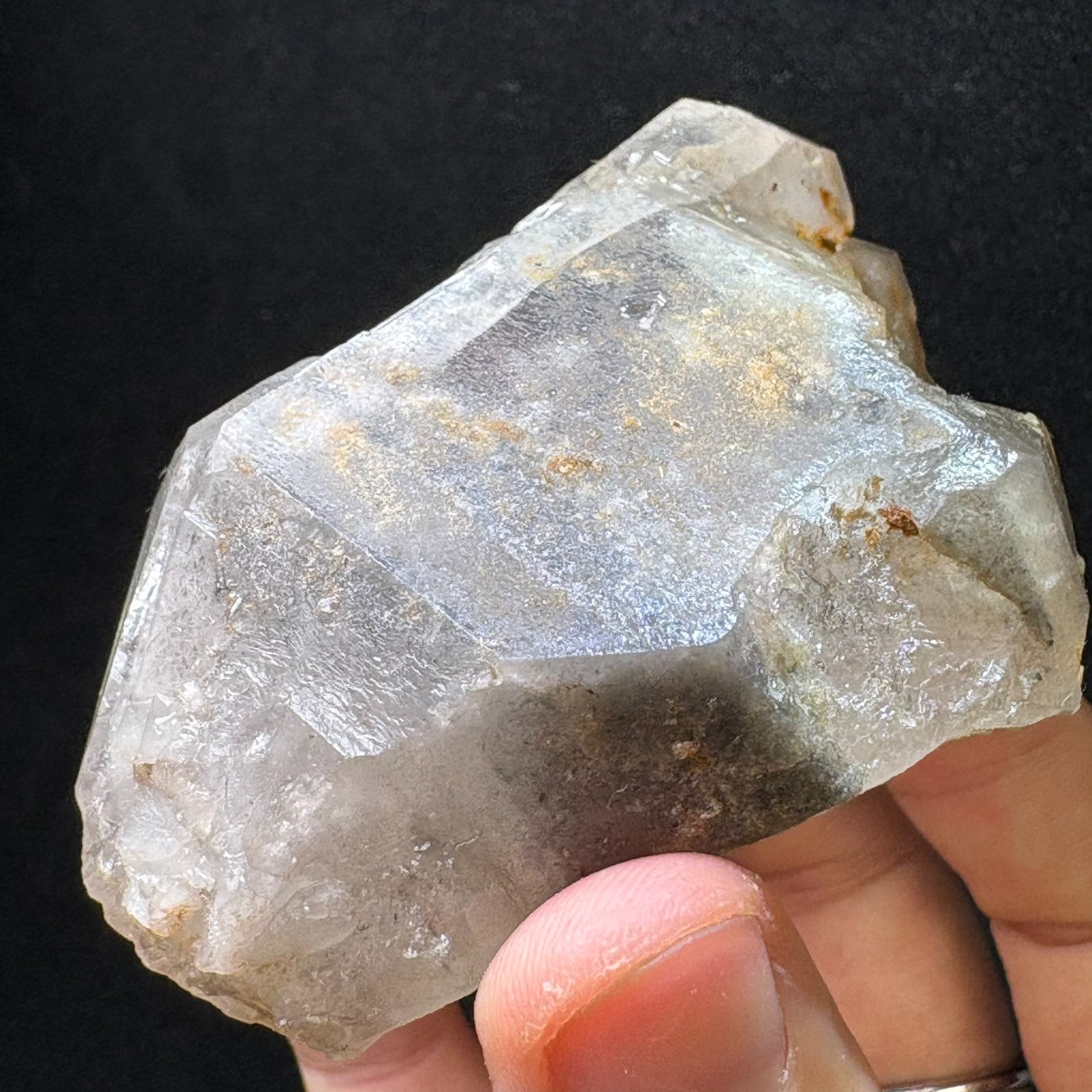 Natural Large Herkimer Quartz w/ Movinging Inclusion Raw Mineral Rare Specimen
