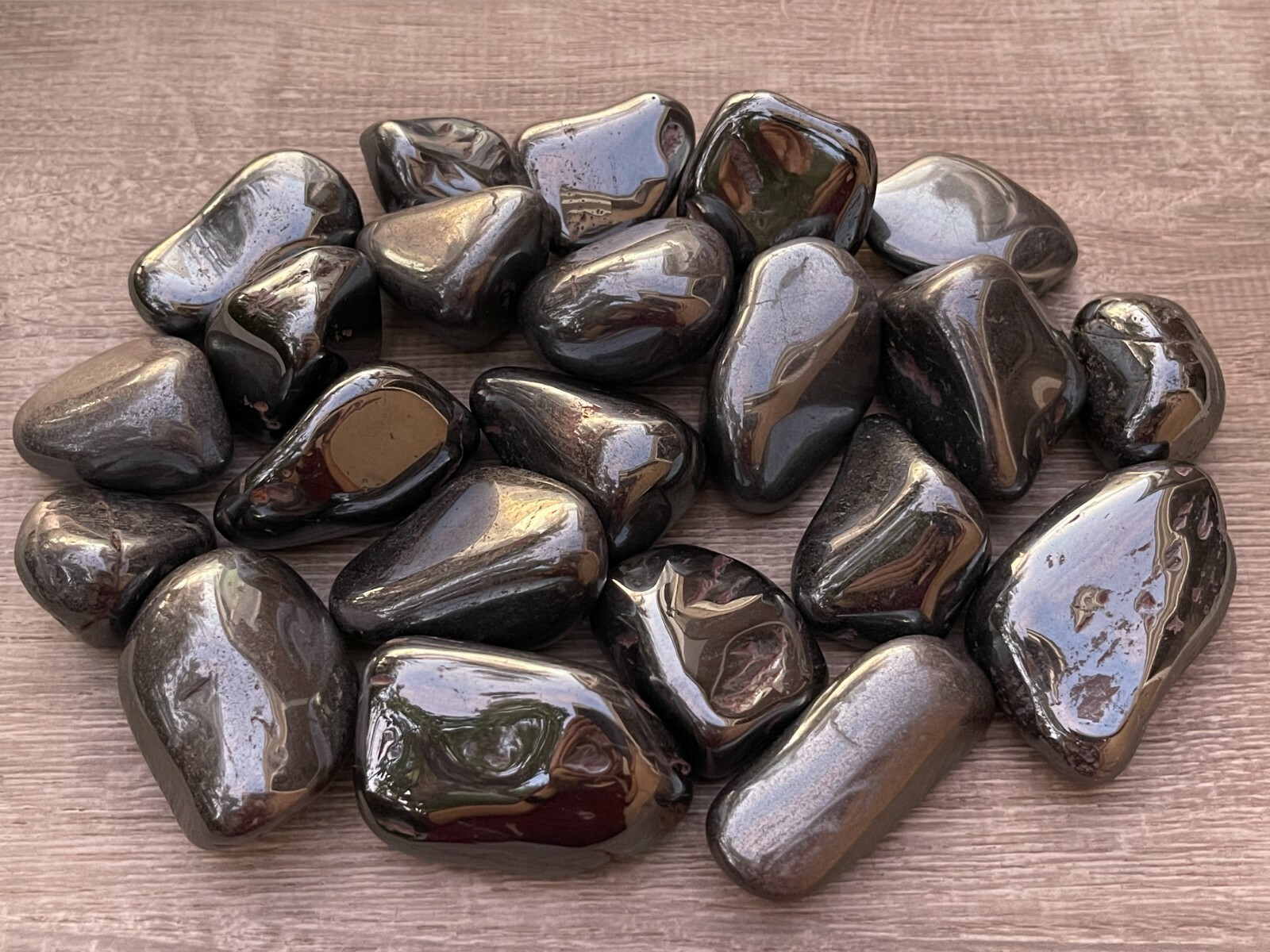 Hematite Pebble, 1.25″-2.25″ Hematite Tumbled Stones,Pocket Stone, Pick a Weight