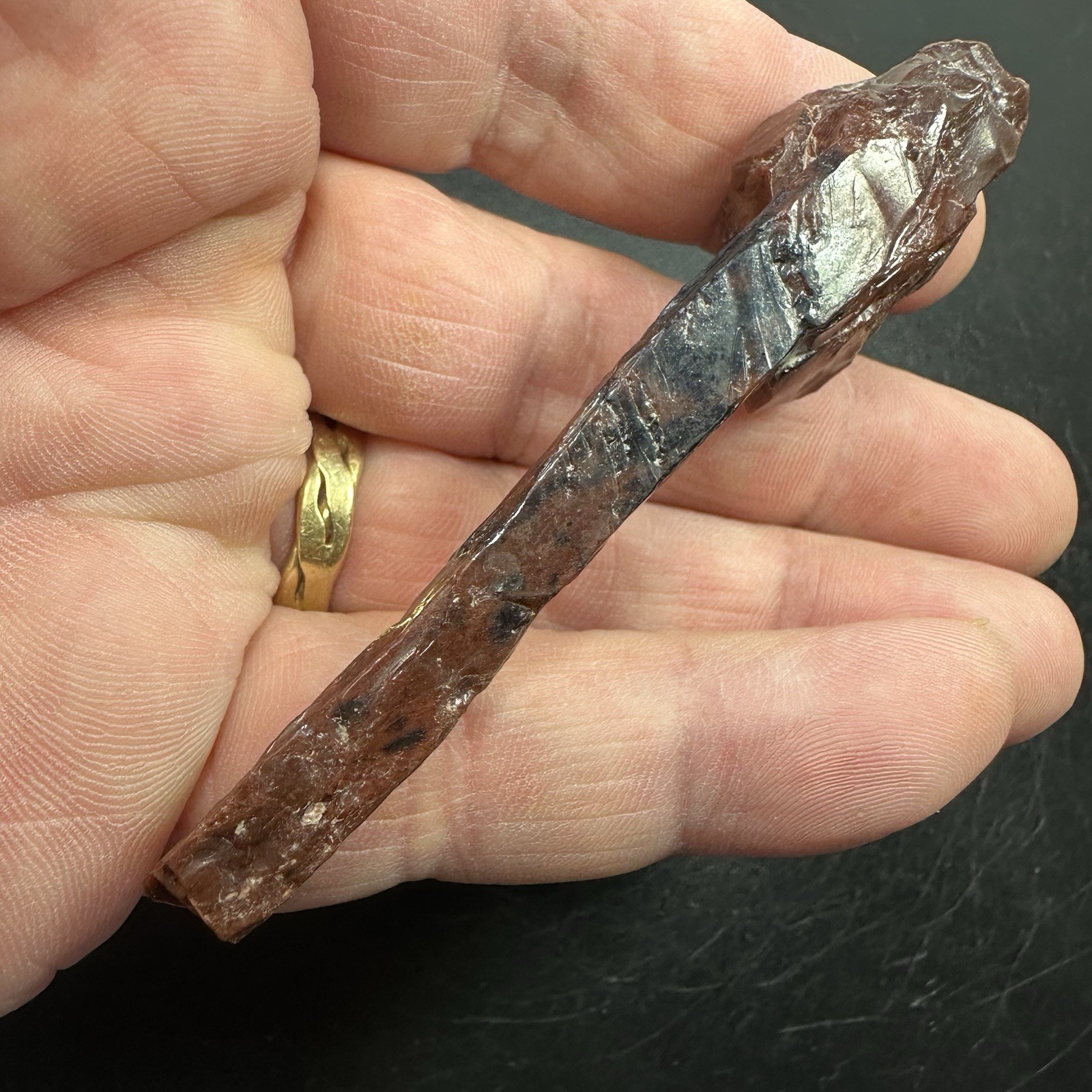 Mahogany Obsidian Crystal Shard Volcano Glass Ex Peter Kleiner Collection