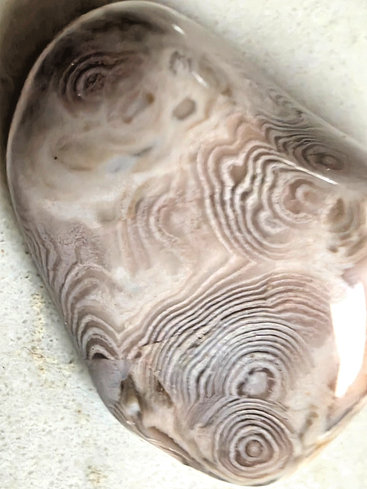 POLISHED BEAUTIFUL BOTSWANA AGATE, TIGHT Bands AGATE -Pink White Browns