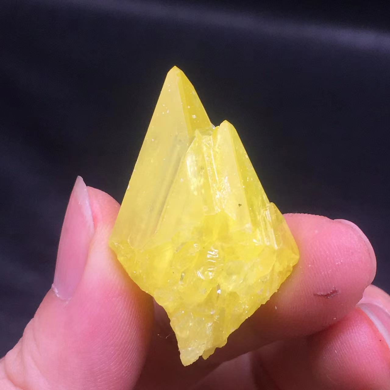 Natural Sulfur Sulphur Quartz Crystal Cluster Specimen Reiki Raw Gemstone 1Pc