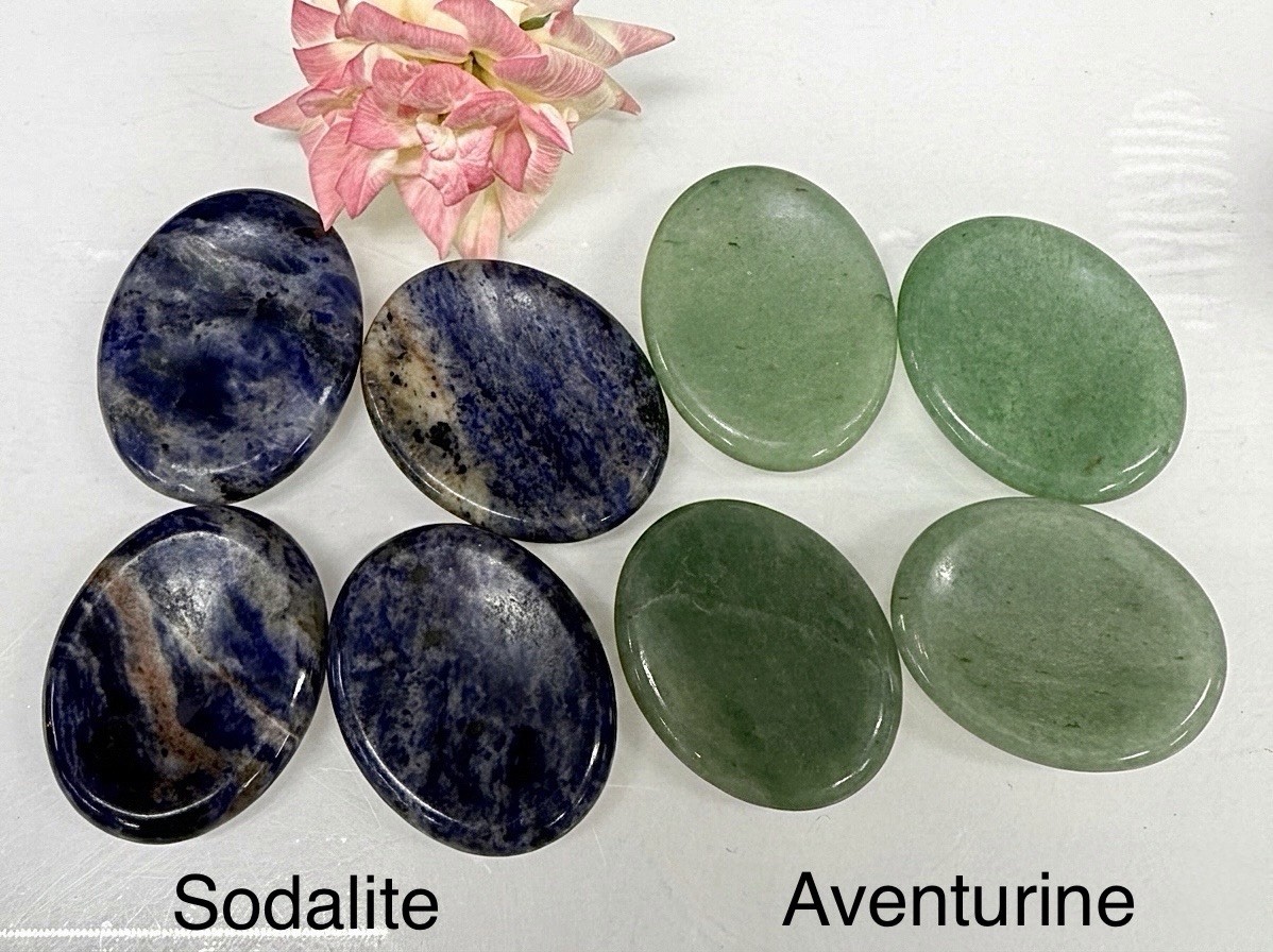 Wholesale Lot 9 PCs Natural Mixed Crystal Worry Stone Healing Energy