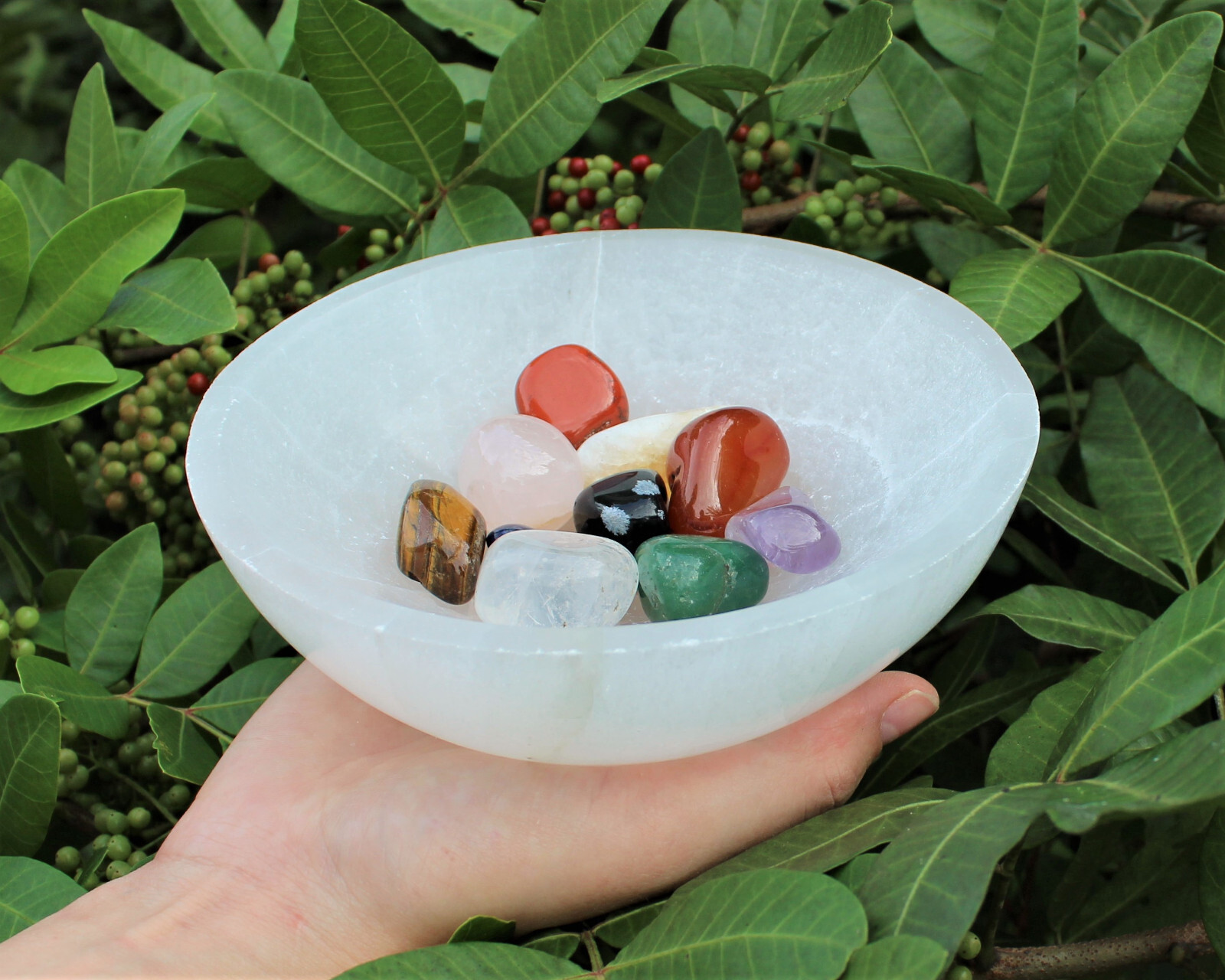 Extra LARGE Selenite Charging Bowl, 6″ Offering Bowl (Selenite Cleansing Bowl)