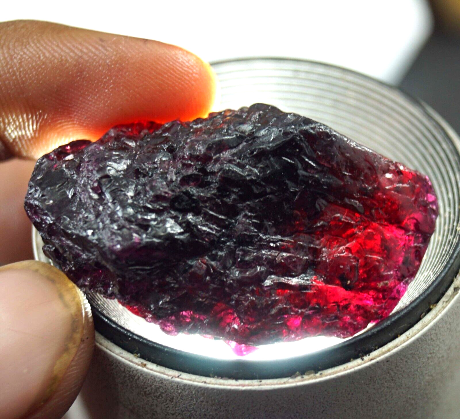 214.70Ct GIE Certified Burmese Natural Crystal Red Ruby Rough Untreated Gemstone