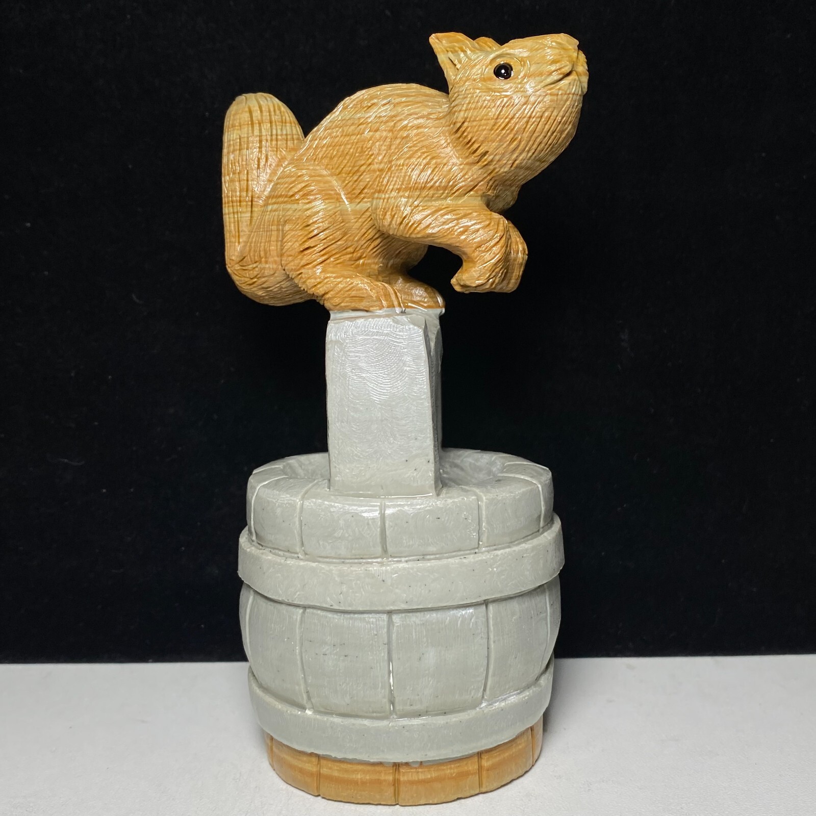 Natural Crystal Quartz Mineral Specimen Songhua Stone Handcarved Squirrel Gift