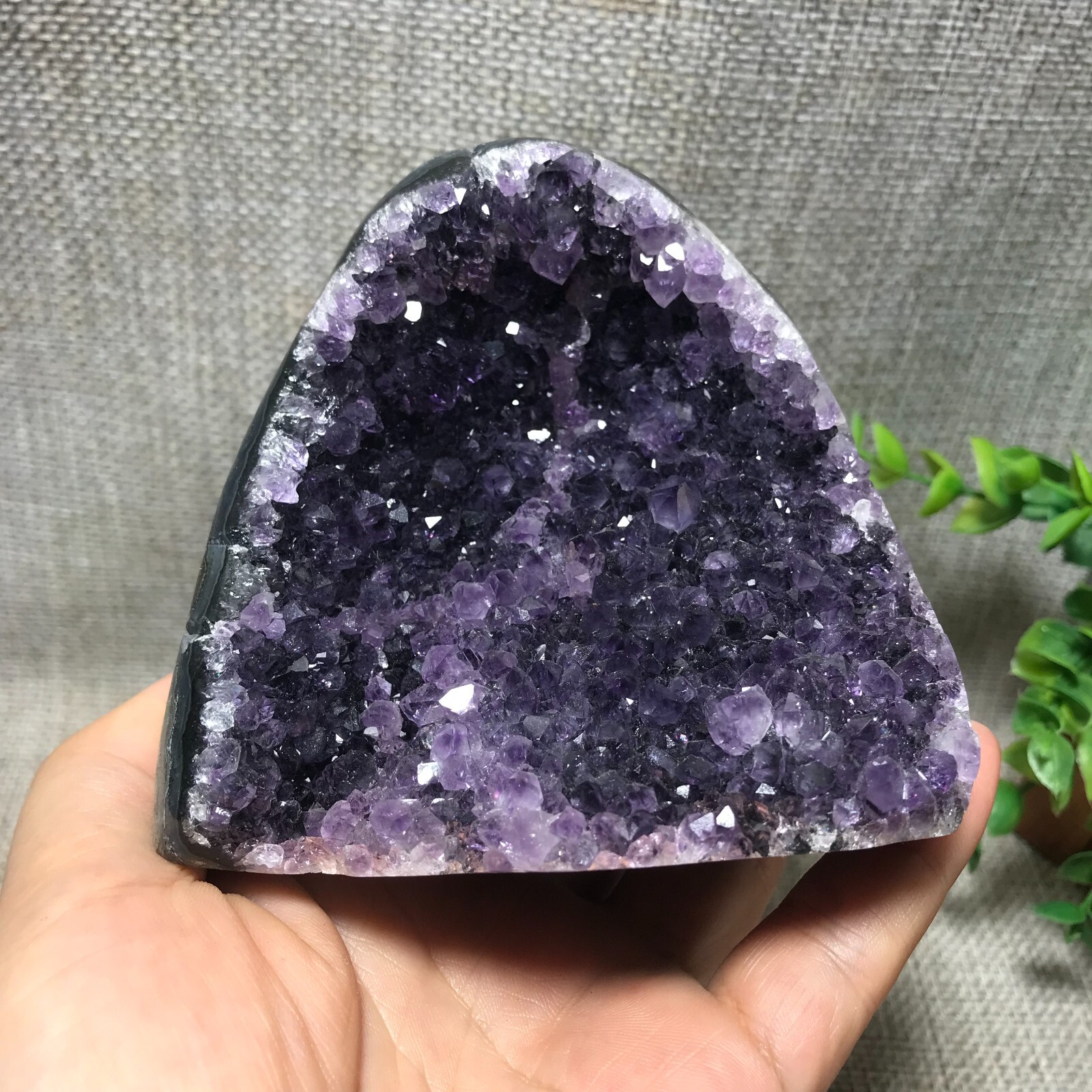 545g Natural Amethyst Cluster Geodes Cut Base Quartz Crystal Healing 69