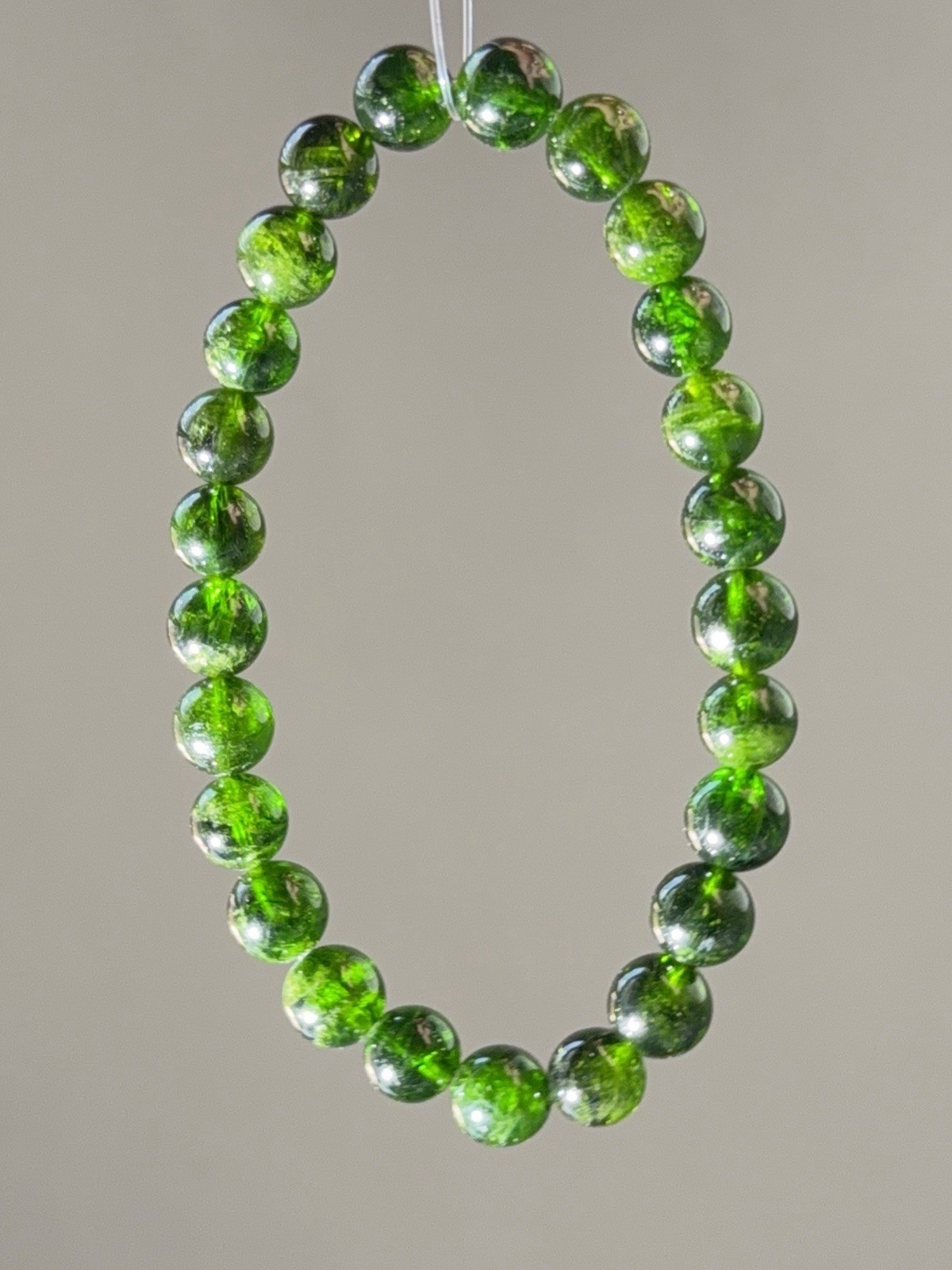 Transparent Chrome Diopside Deep Emerald Green Natural Gemstone Bracelet