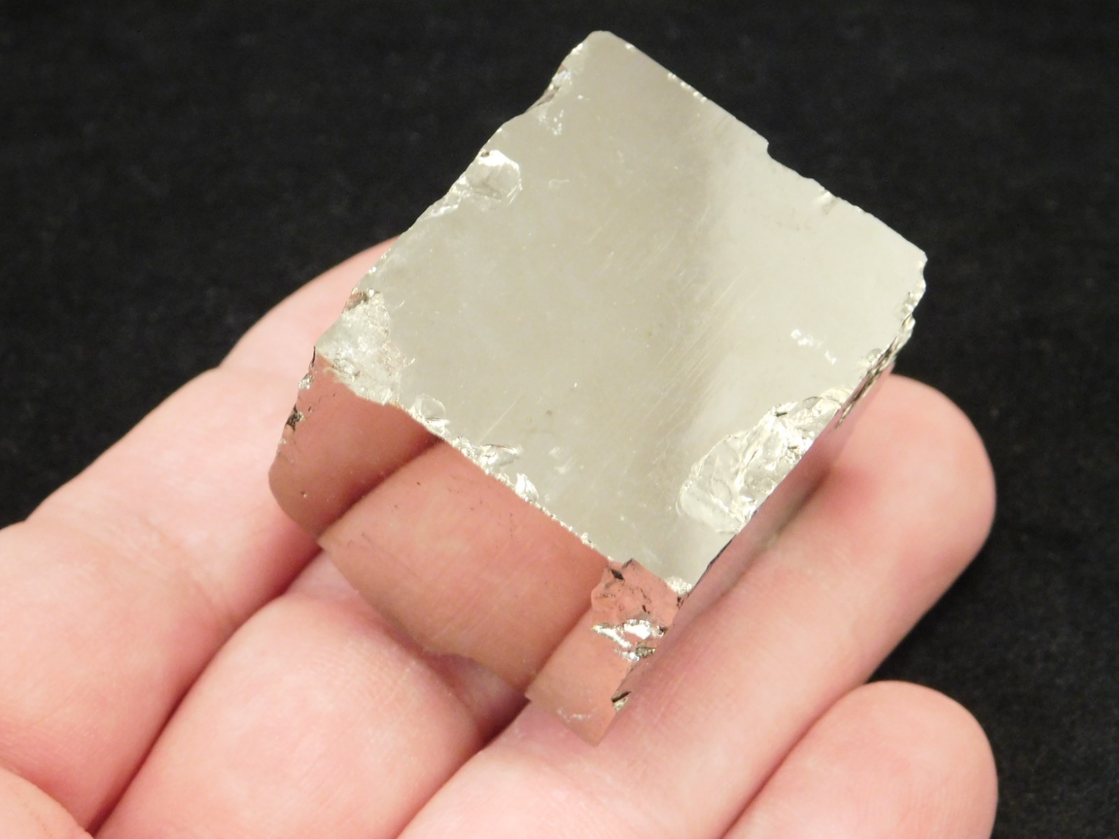 100% Natural Pyrite CUBE Huanzala Mine Peru 163gr
