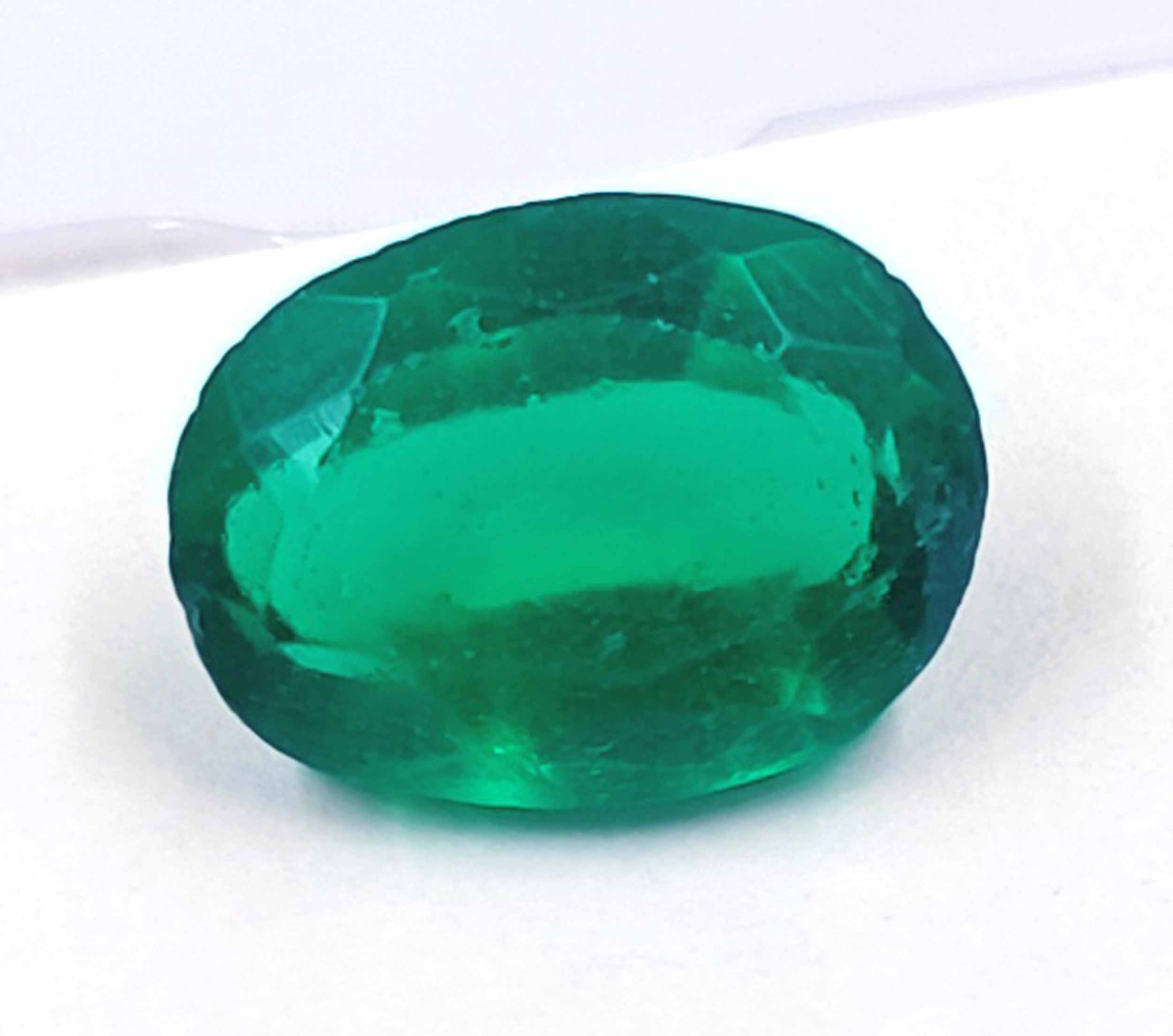 6.15 Ct Certified Natural Colombian Green Emerald Oval Cut Loose Gemstone NCH