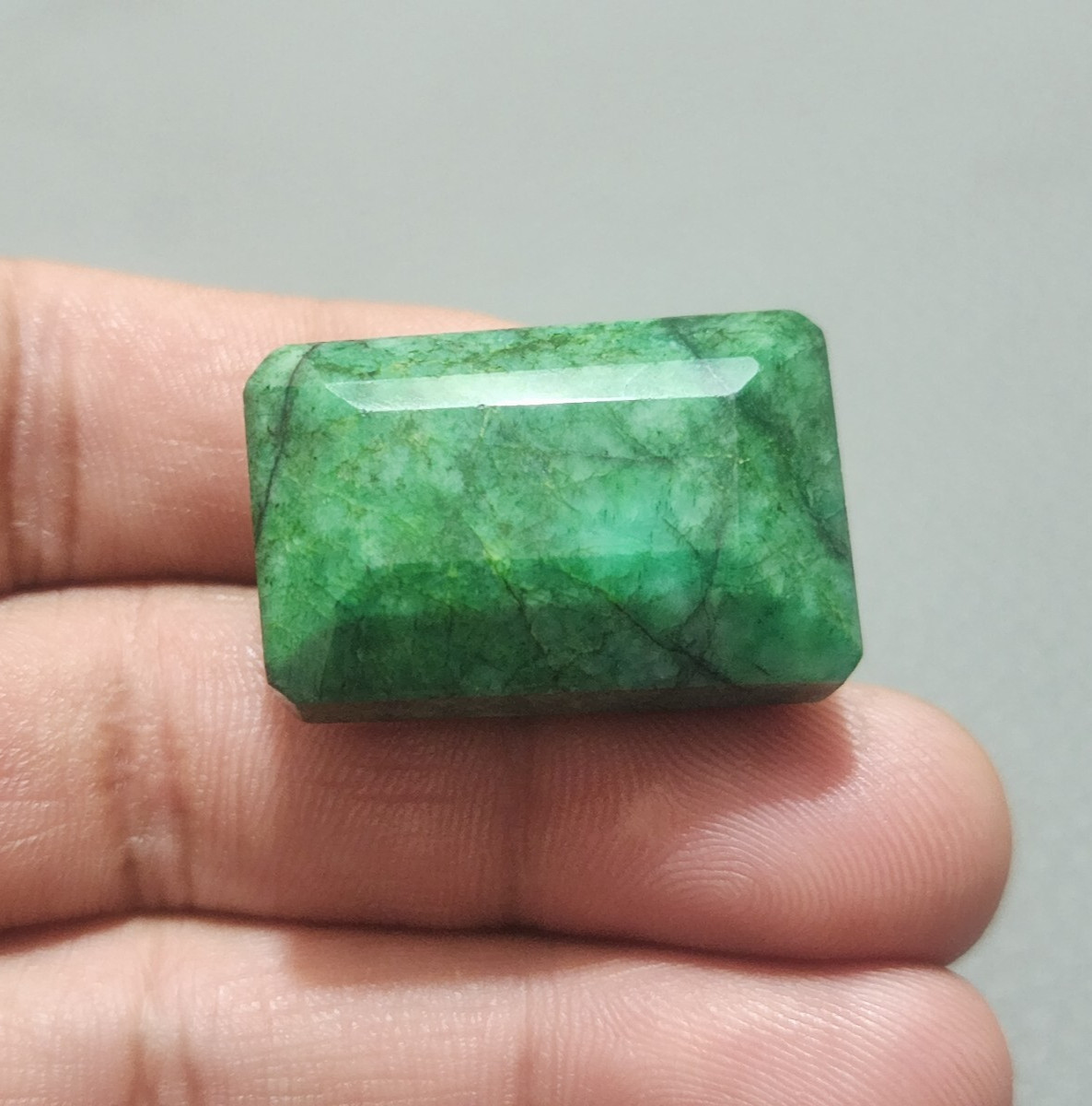 Rare A+ Green Brazilian Emerald Rectangle Shape Loose Gemstone Jewelry 110.10 Ct
