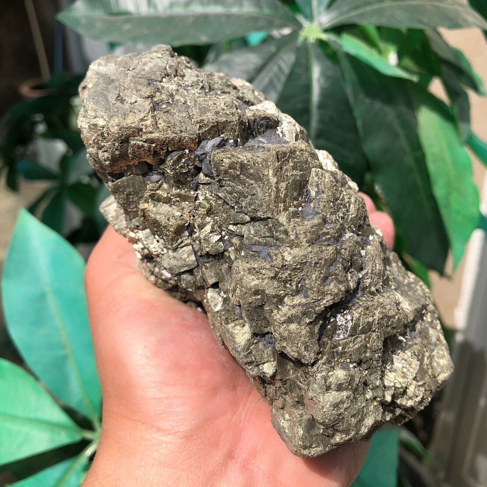 4.9 LB Natural Pyrite Raw Stone Quartz Crystal Mineral Specimen