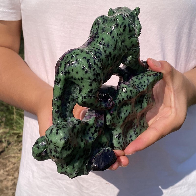 3.47LB Natural Zoisite Quartz Skull Carved Crystal Skull Healing Halloween Gift