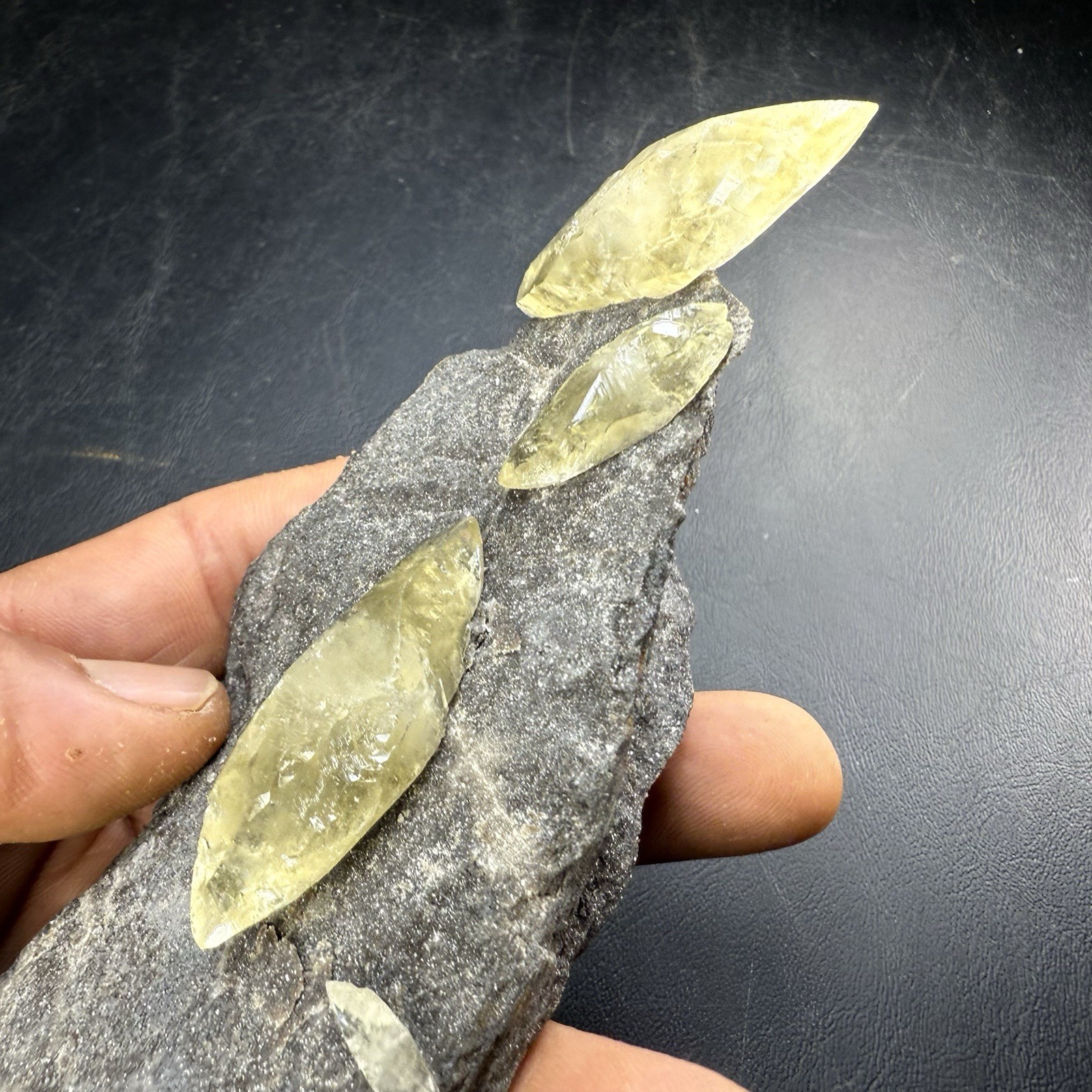 Calcite Crystals with Chalcopyrite Pyrite & Dolomite on Matrix / Missouri