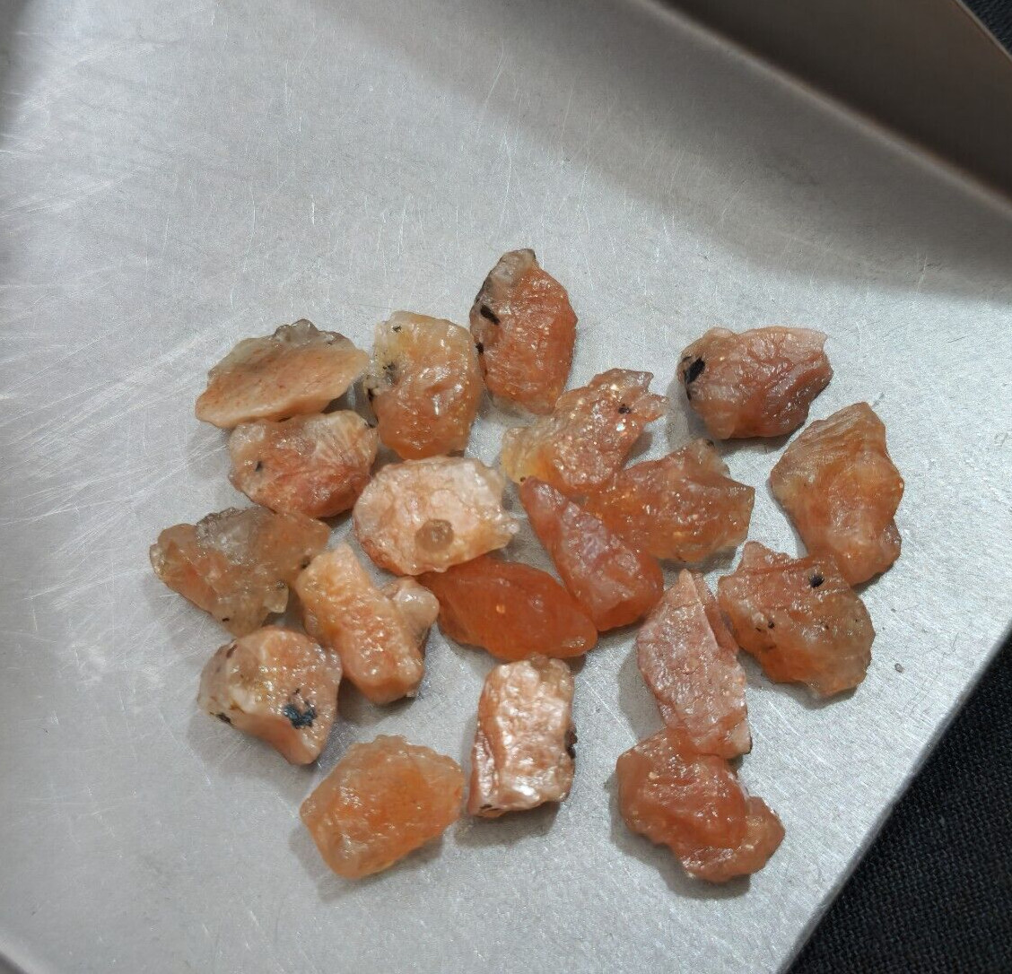 AA+ Ultimate Sunstone Raw 18 Pcs Lot Size 12-14 MM Sunstone Rough Loose Gemstone