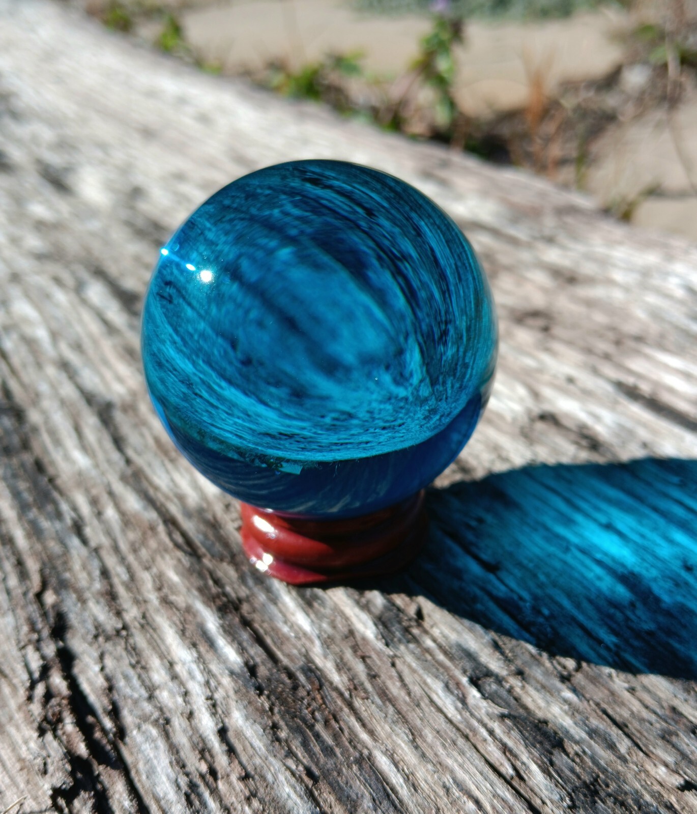 Aqua/Blue Crystal Balls 50mm/80mm K9 Sphere with Stand Meditation Feng Shui