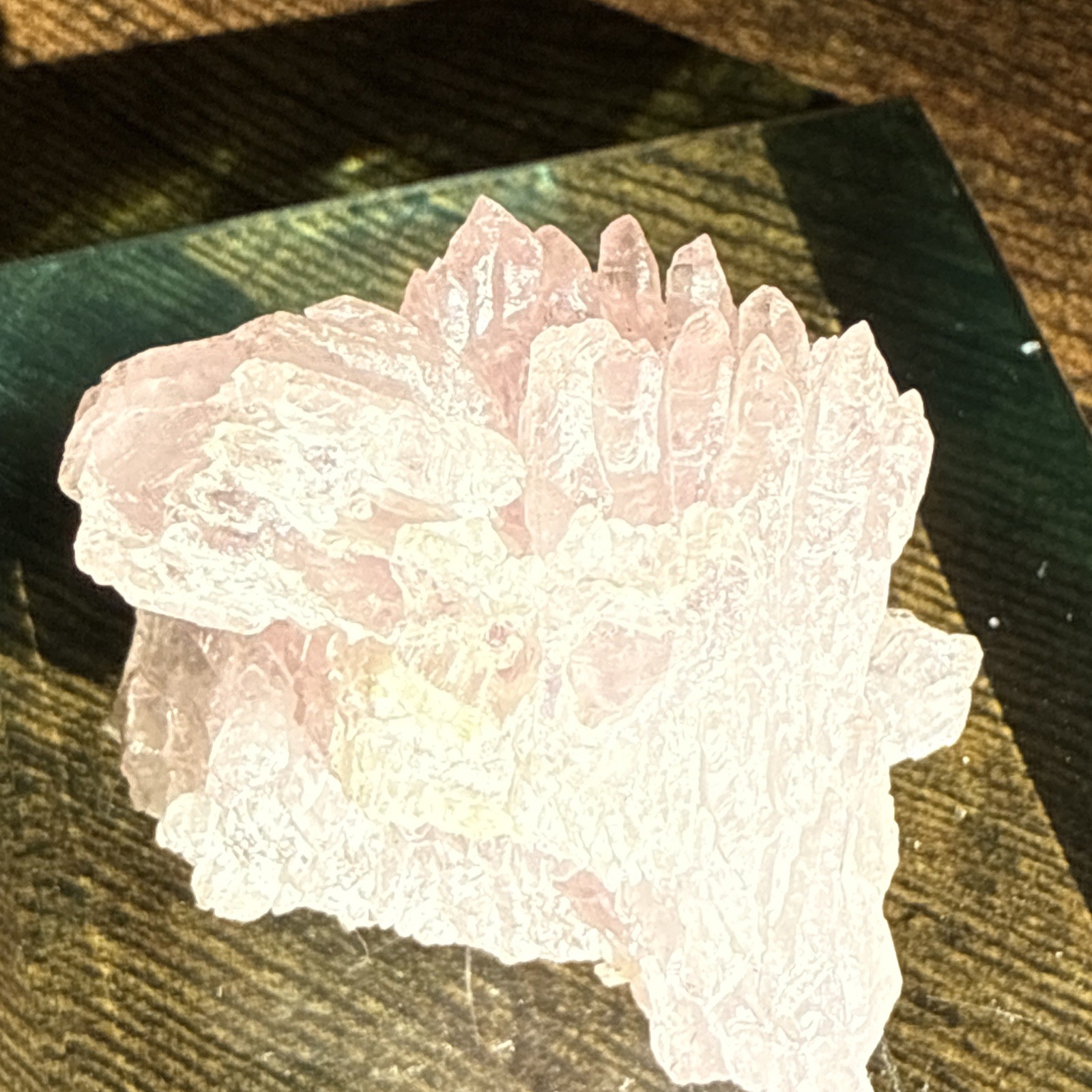 Crystalized Rose Quartz Cluster, Minas Gerais , Brazil, 34+ Grm, Natural, Old In