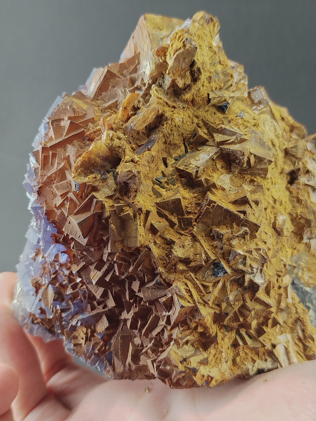 3.53lbs Natural Cubic Dark Blue Phantom Fluorite Crystal Mineral Specimen