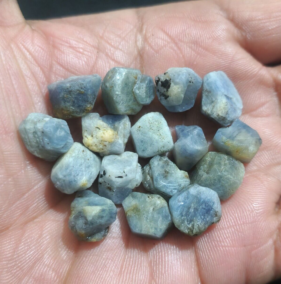 Fantastic Rare Madagascar Blue Sapphire Raw 214 Crt Size 12-16 MM Loose Gemstone