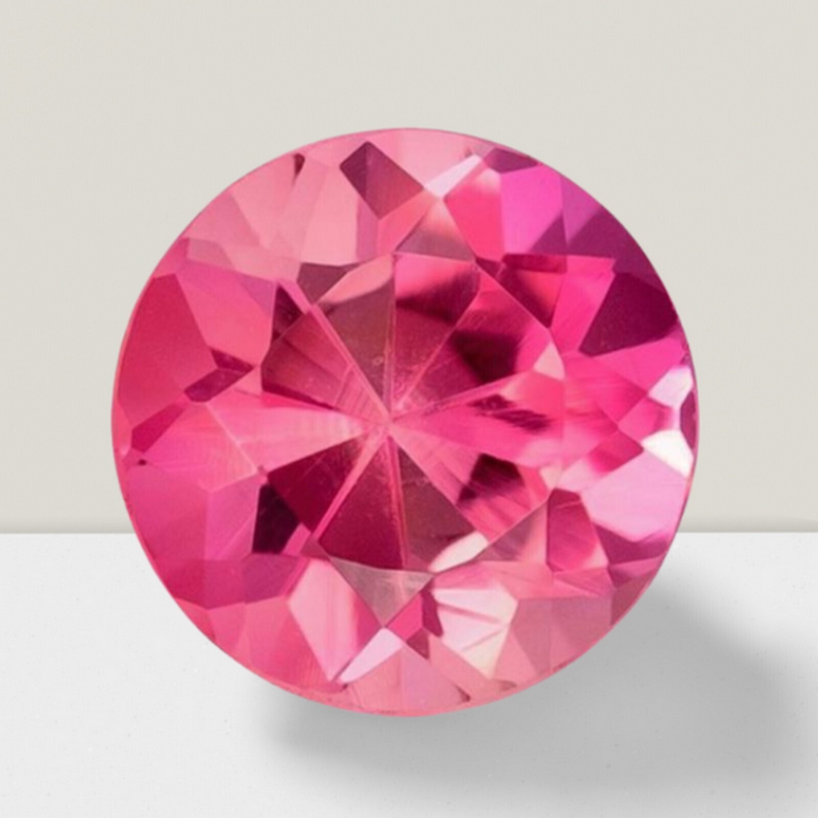 Pink Tourmaline Round Cut Gemstone 3.50 Cts – 10 mm Flawless Loose Gem