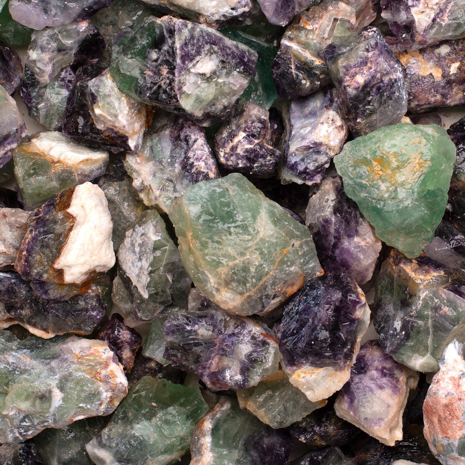 Rainbow Fluorite – Rough Rocks for Tumbling – Wholesale Stone Crystal Mineral (C