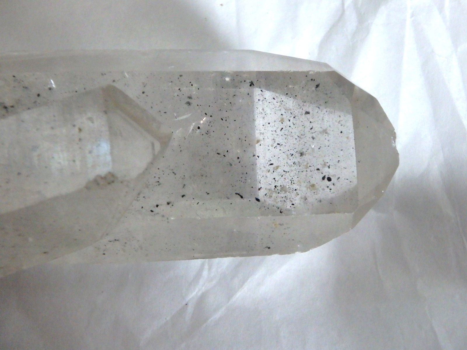 Crystal Twin Quartz Point $43 All Natural with Key Etchings 204.8 grams Rocket