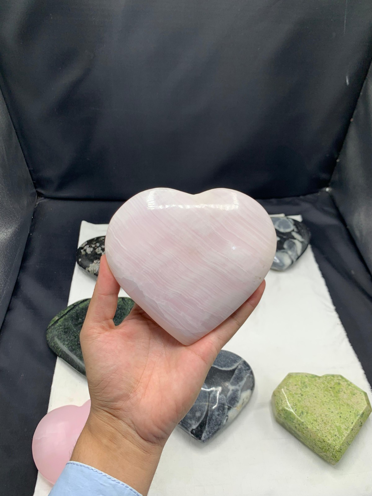 10.5KG Mixed Gemstone Hearts Bulk Lot Large Size Crystal Hearts Premium Quality