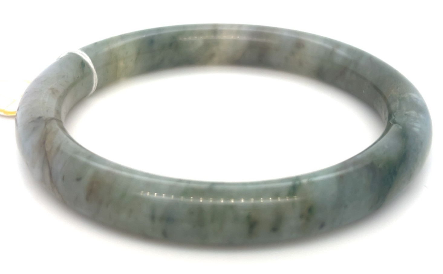 “Type A Burmese Jadeite Bangle Earthy Icy Green Full Moon 61mm”