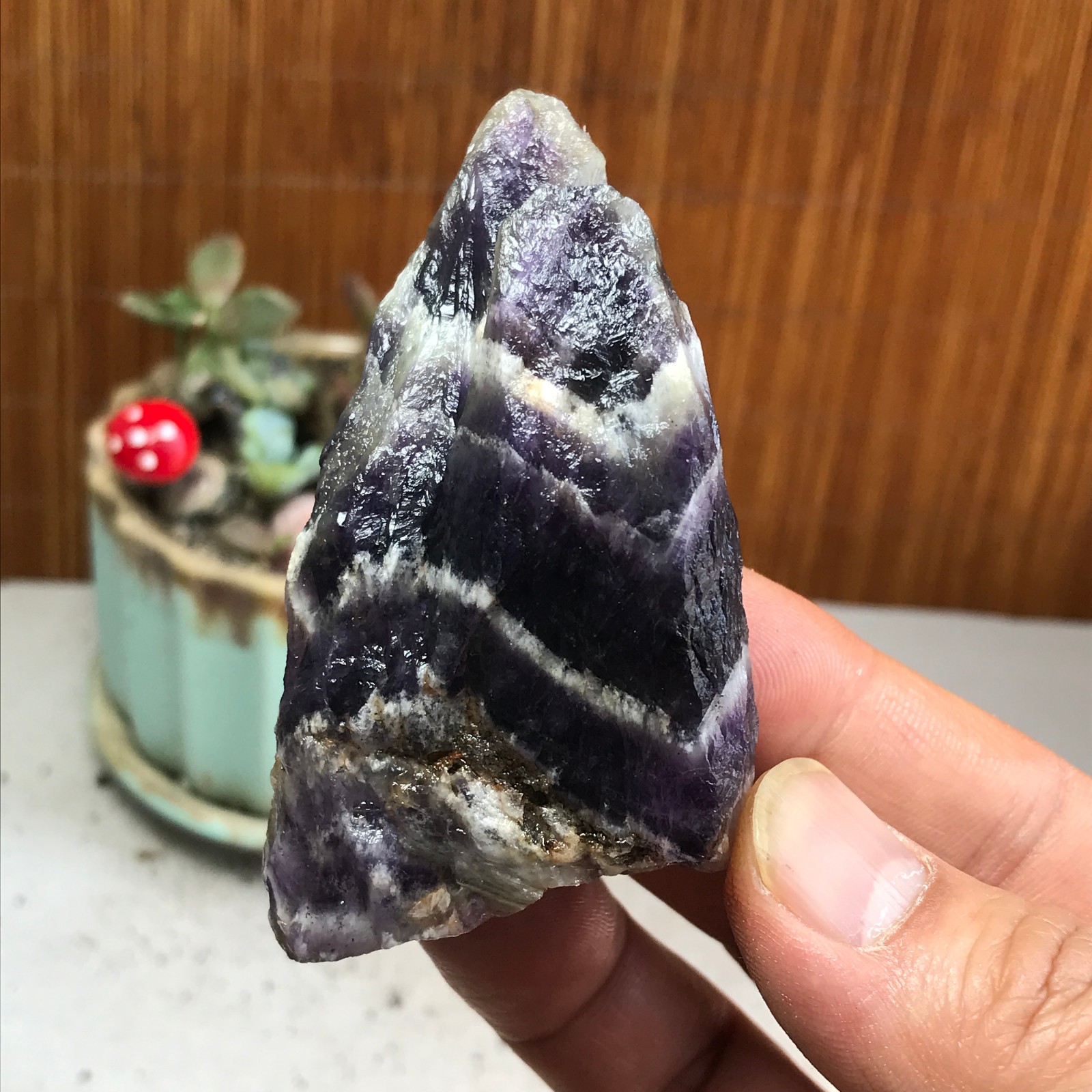 78-40-26mm Natural Dreamy amethyst Crystal gemstone Rough Mineral Specimen A4776