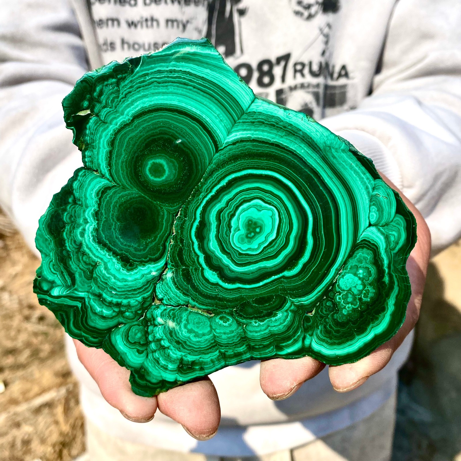 395G Natural malachite slice quartz crystal luster mineral specimen