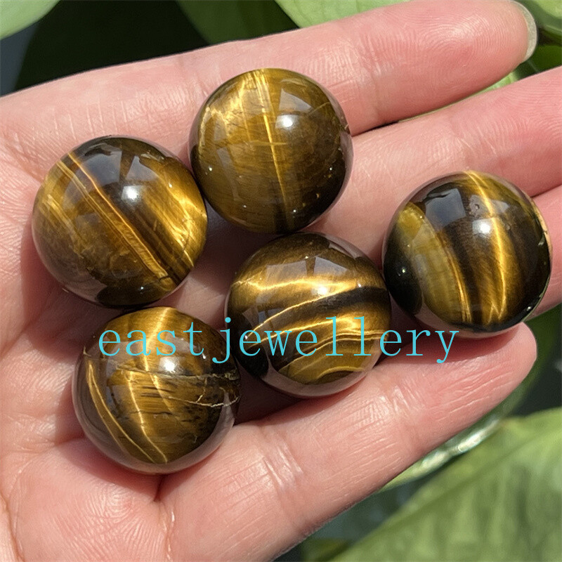 1pc Natural Tiger’s eye jasper Quartz Ball Crystal Sphere Reiki Healing 20mm+