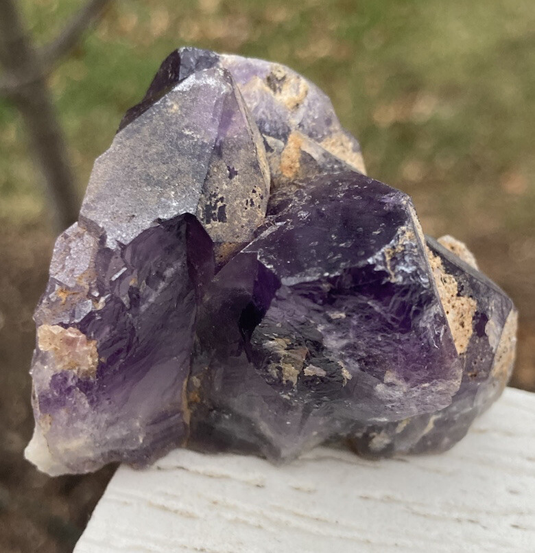 Dark Purple AMETHYST Quartz Healing Crystal Point Cluster MUMBWA ZAMBIA 2.24″