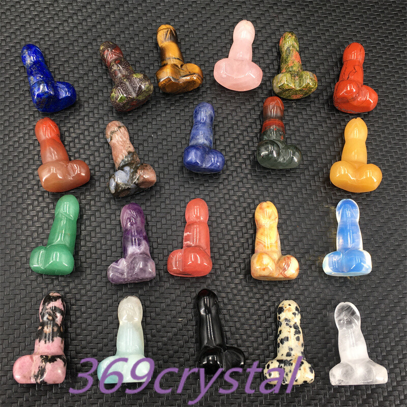 A lot of Natural mini Small Penis Quartz Crystal Massage Wand Healing wholesale