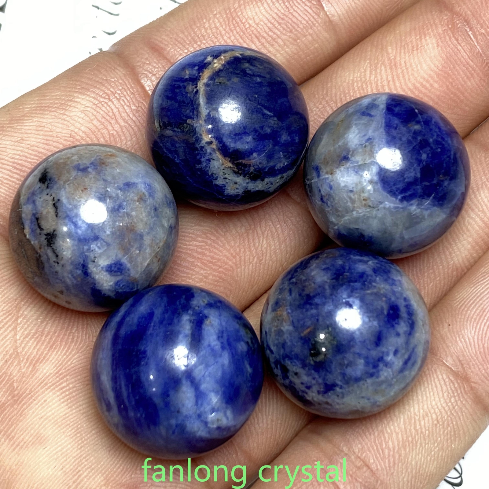 5pc Natural Sodalite Ball Sphere Quartz Crystal Mineral Gem Healing 20mm