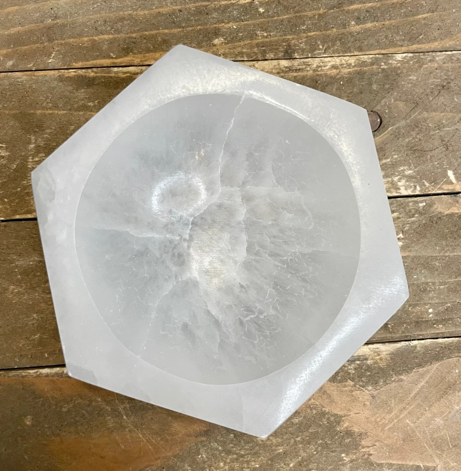 4″ Selenite “Charging” Bowl White Crystal Stone Reiki CHARGED Healing