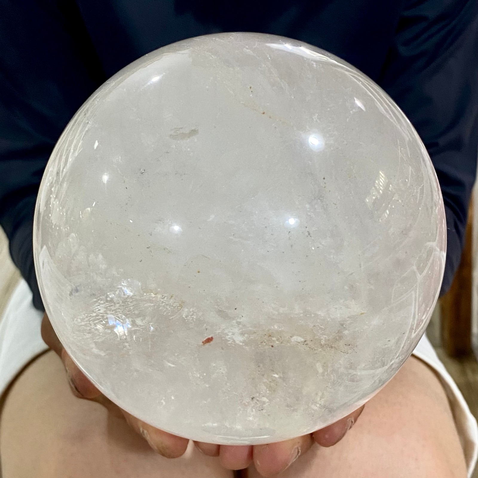 7.03LB Natural clear quartz sphere quartz crystal ball reiki Energy healing