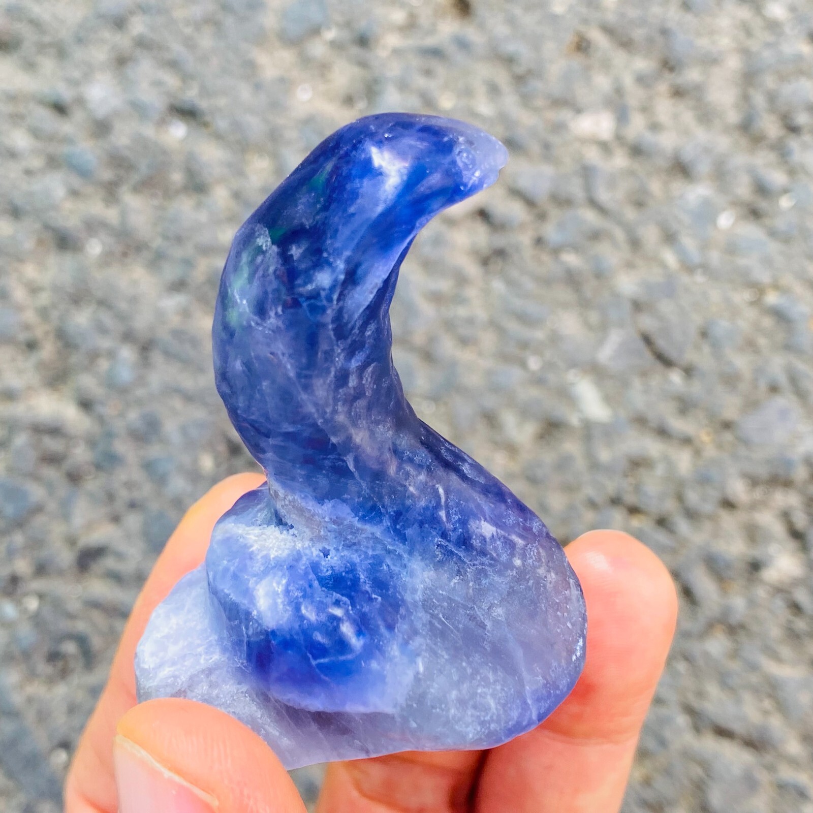 2″ Natural fluorite Quartz snake skull hand carved crystal reiki healing 1PC