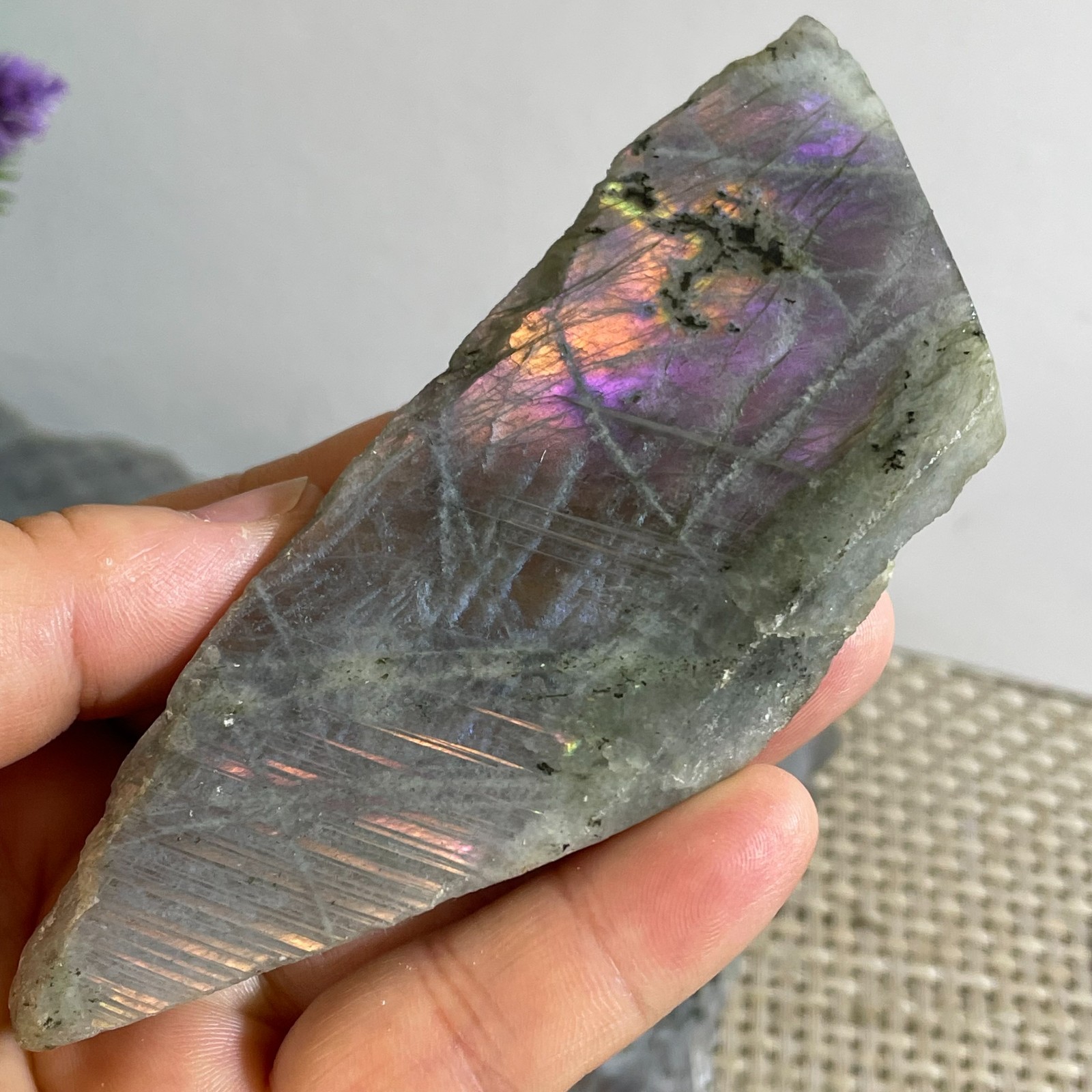 Natural Labradorite Crystal gemstone rough original Specimen 103g