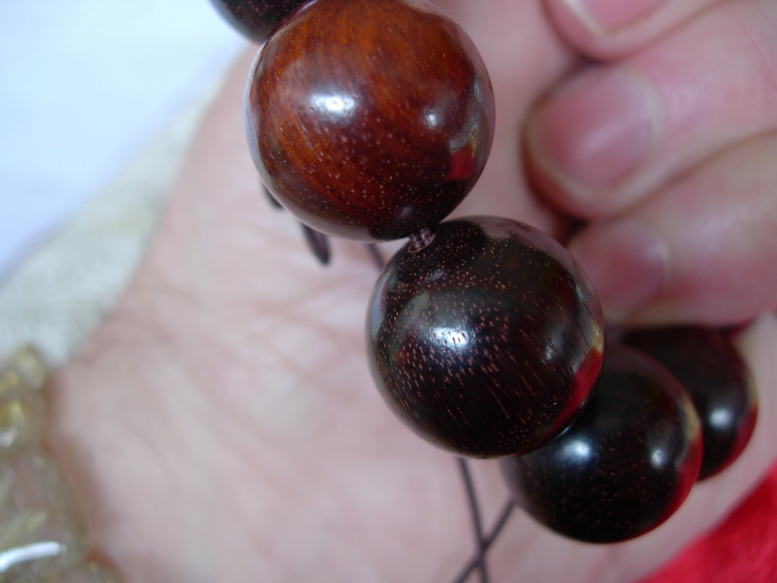 hardwood bracelet 100% natural 18 mm beads one only sample piece