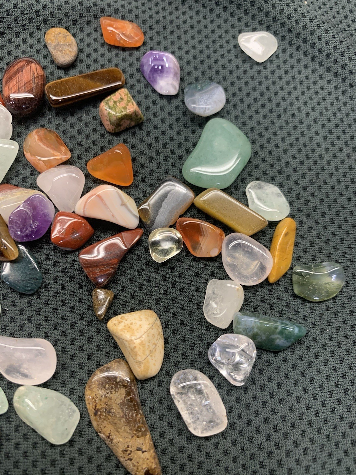 Lot of 53 Tumbled Gemstones Mixed Rocks Stones Jewelry Making