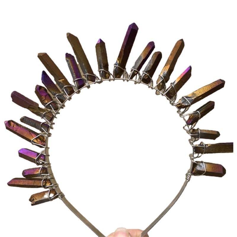 Crystal for Head Hoop Moon Goddess Hair Jewelry Bridesmaid Accessory Multiple Co