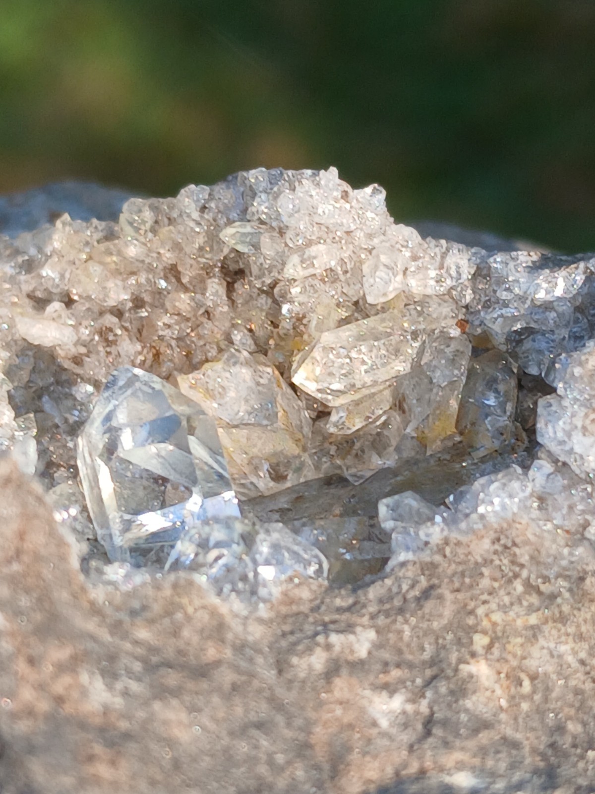 💯 Natural Herkimer 💎s In Vug On Dolostone Matrix