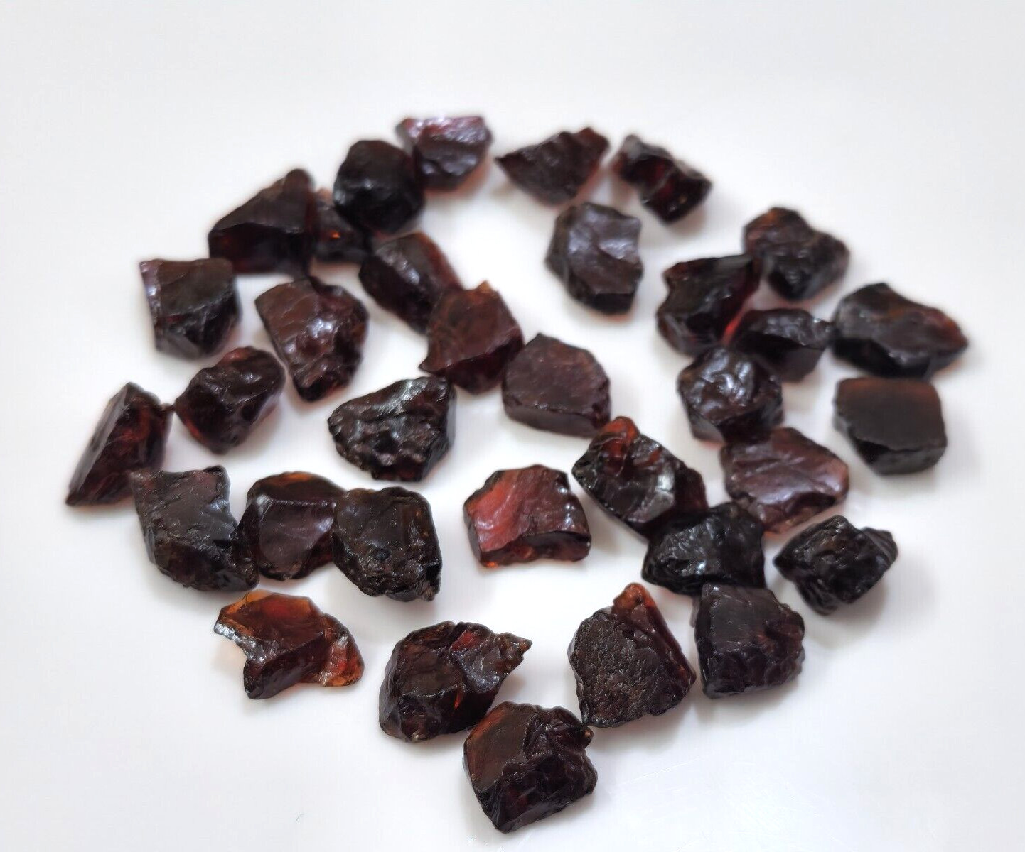 100% Natural Red Garnet 34 Pcs Raw Size 8-10 MM Red Garnet Gemstone For Jewelry