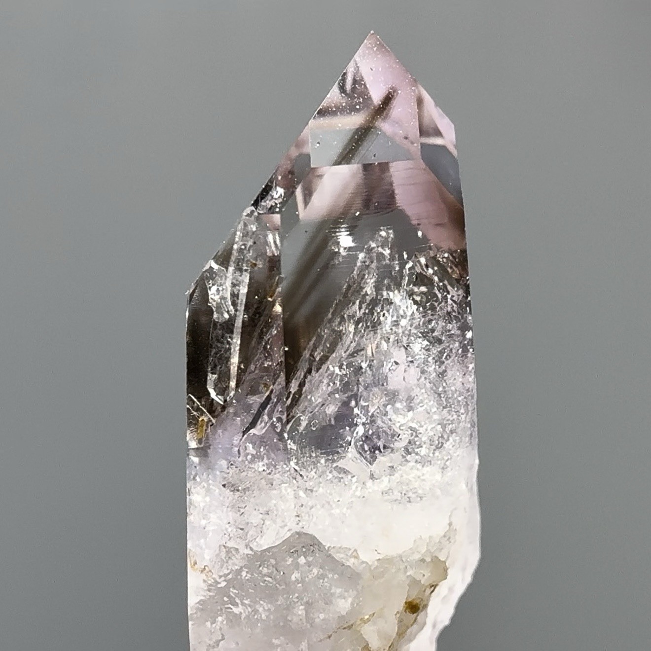 Huge Moving Bubble! Rare Golden Healer Brandberg Smoky Amethyst Enhydro Crystal