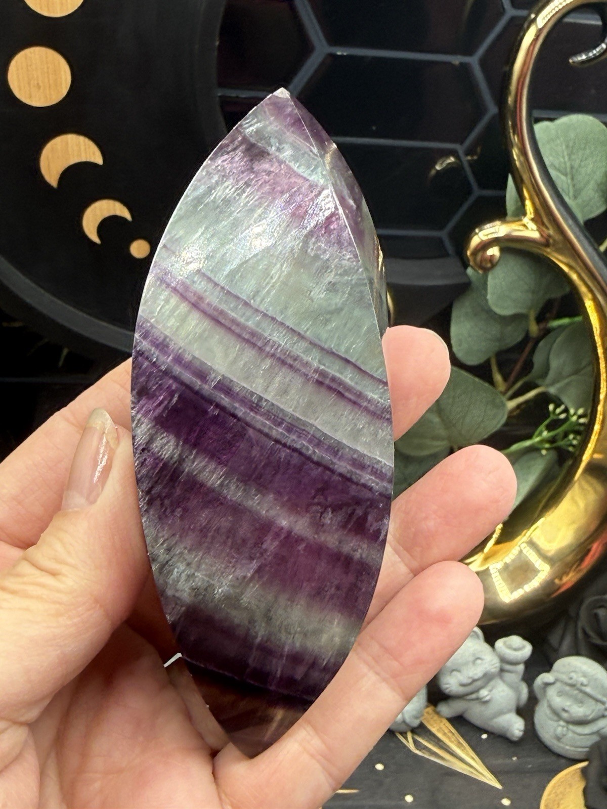 Natural Candy Fluorite Twists Freeform Beautiful Colors Free shipping