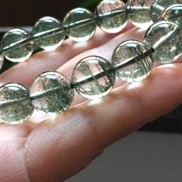Natural Green Phantom Crystal Quartz Bracelet Adult Collectibles