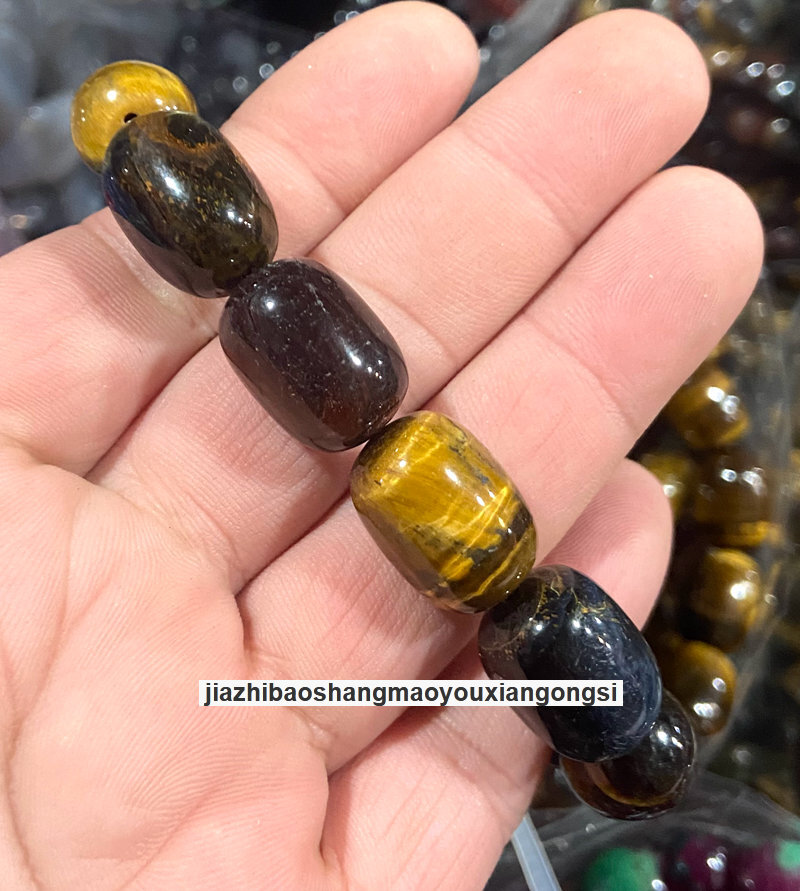 Natural Colorful Rainbow Tiger Eye Stone Crystal Bangle Bracelet Reiki Gems Gift