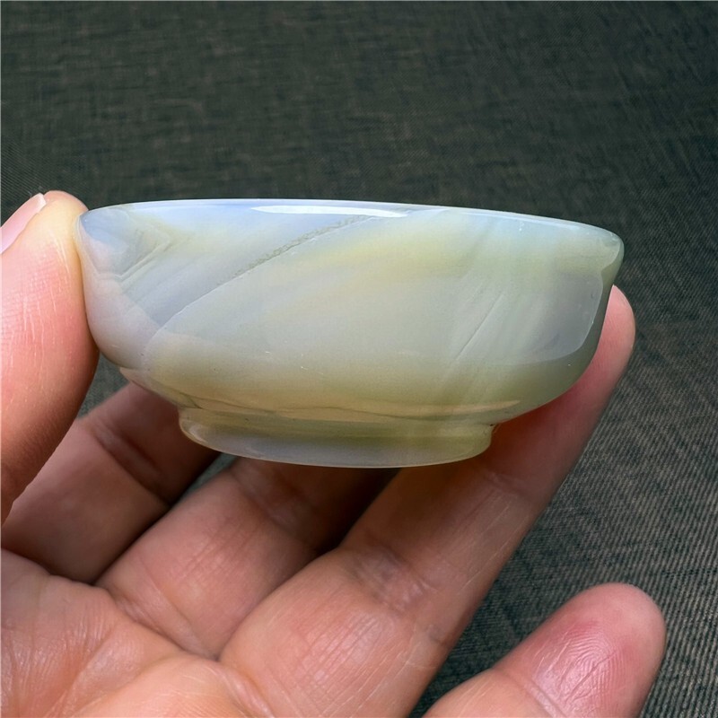 1 PC Natural Agate Bowl Home Decoration quartz Crystal Reiki Healing