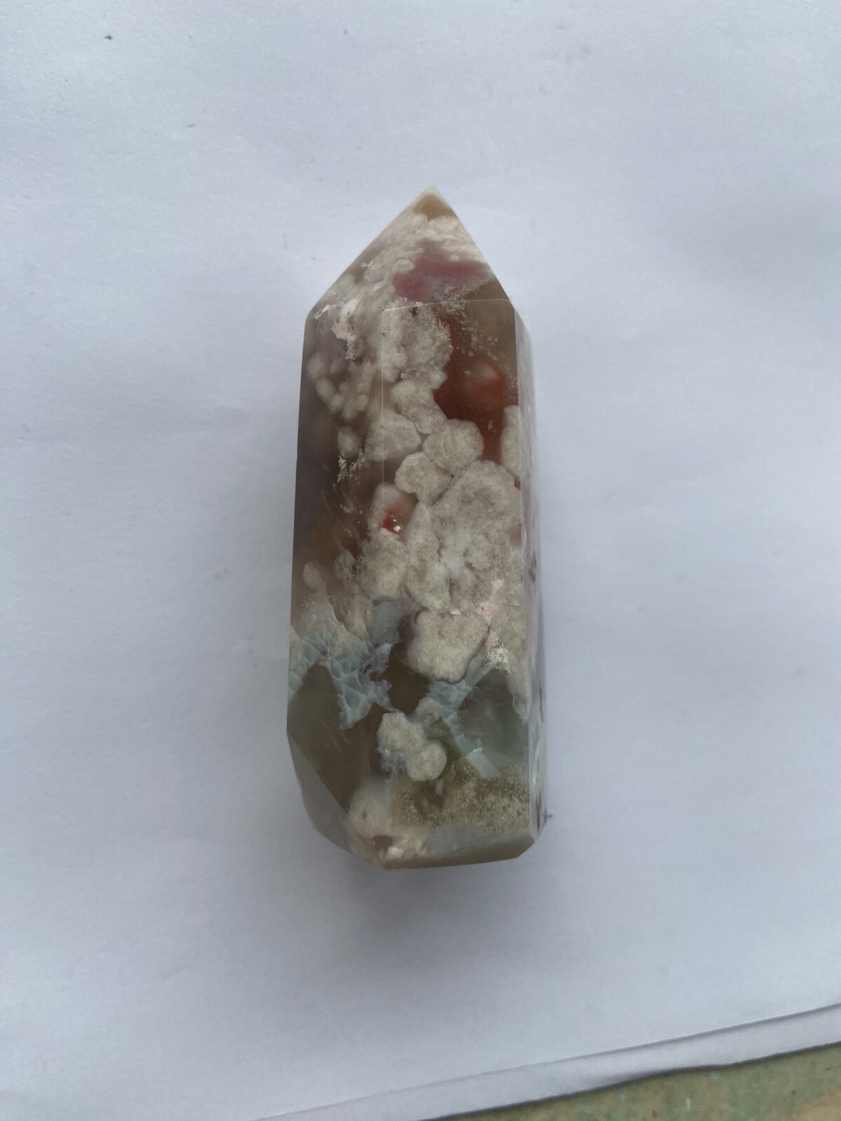 Flower Blossom Agate Crystal Tower Point 7-8cm Obelisk HIGH QUALITY DRUZY Polish