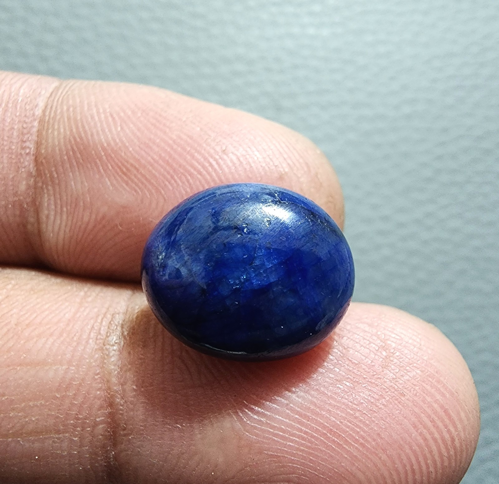 14.80Ct Rare Blue Sapphire Oval Shape Cabochon Loose Gemstone Smooth Polished